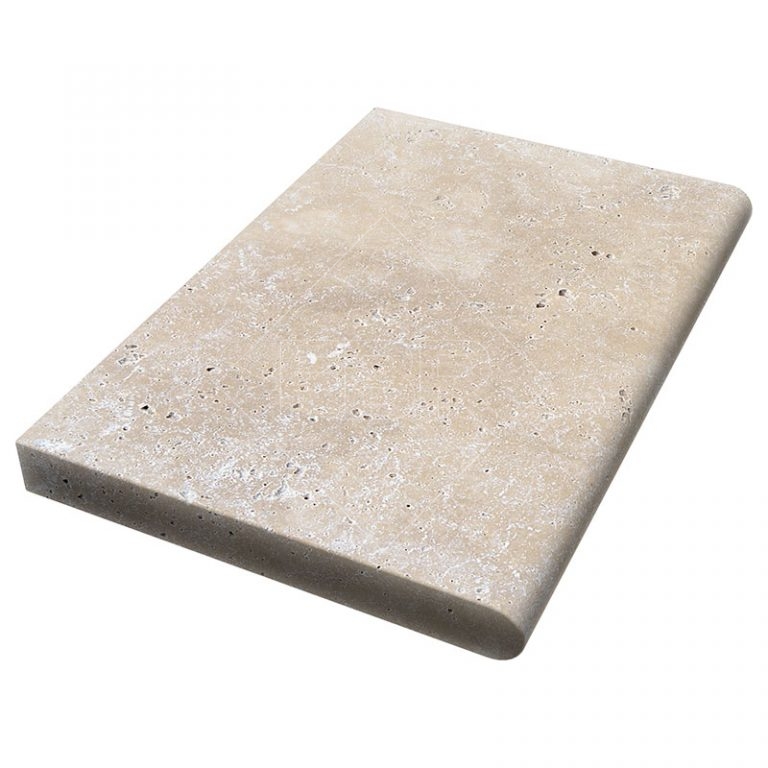 X Ivory Tumbled Travertine Coping Cm Fbr Marble Pavers