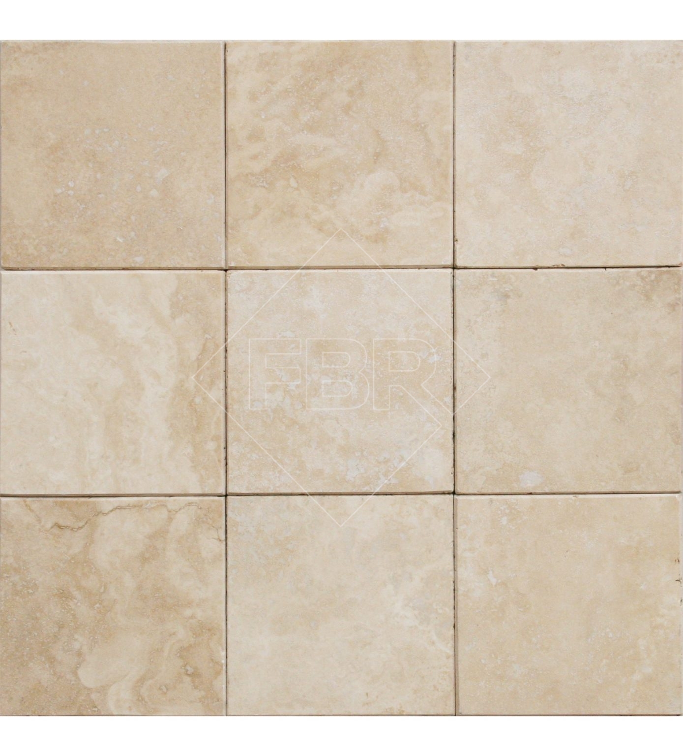 4x4 Ivory Honed Filled Travertine Tile (3/8) | FBR Marble | PAVERS